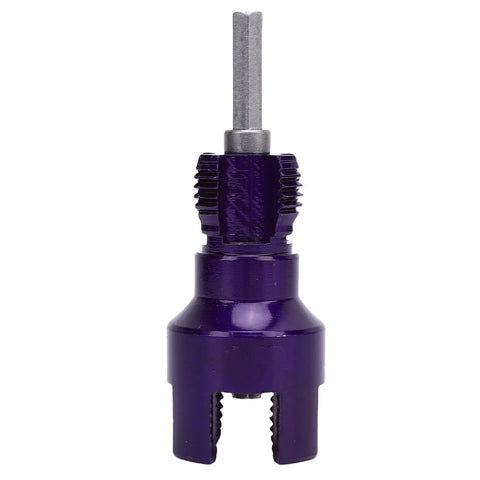 Get Ready To Tackle Any Pipe Job With This Heavy Duty Electric Drill Pipe Threader, purple alloy steel threading die tool.