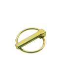 A steel lynch pin from a 50 Piece Steel Lynch Pin And O Ring Quick Release Pin Kit For Tractors And Trailer Hitches Beefed Up For Heavy Duty Towing.