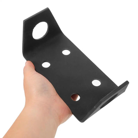 Close-up of hand holding Beefy Trailer Hitch Winch Mounting Plates 2 Pack For Off Road ATV And Truck Easy Install Safe To Use Durable
