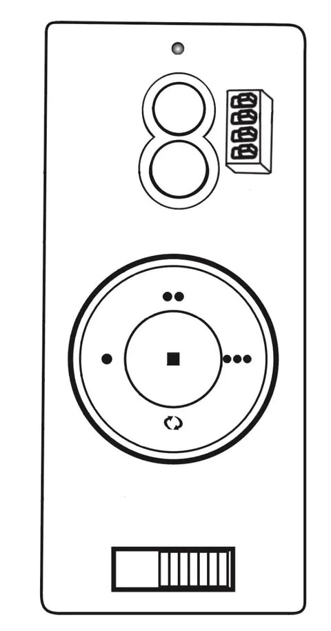 Aire Ceiling Fan With Full Function Wall Control For Easy Cooling, control panel for adjusting settings, traditional design