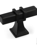 10 Pack Matte Black Cabinet Knobs For Cabinets And Drawers 50mm Length 30mm Height 20mm Base Stainless Steel Square Tube T Bar Kitchen Hardware Easy Install Durable Dresser Knob Pulls For Kitchen Makeover, black knob with screws