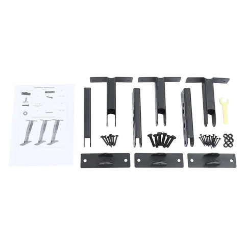3 Pack Beefy Heavy Duty Roof Riser Brackets Adjustable Height And Angle Pergola Bracket Kit With Black Spray Coated For Gazebo Patio Cover And Carport