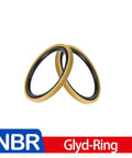 One Piece Hydraulic Cylinder Seal For Reciprocating Or Oscillating Piston Rods Two Way Wear Seal Washer PTFE NBR Material