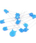 High Voltage DIP Ceramic Capacitor Kit 3KV Range 100pF To 10000pF 15 Values 150 Pieces In Reusable Storage Case Epoxy Coated Blue Caps