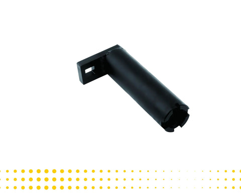 Drive shaft bearing retainer wrench tool, black metal, L-shaped with end, for Mercury Mercruiser Alpha One gearcase.