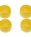 Four yellow Axle Cap Bearing Cover M143338 Go To Replacement Part For John Deere Lawn Mower And Lawn Tractor