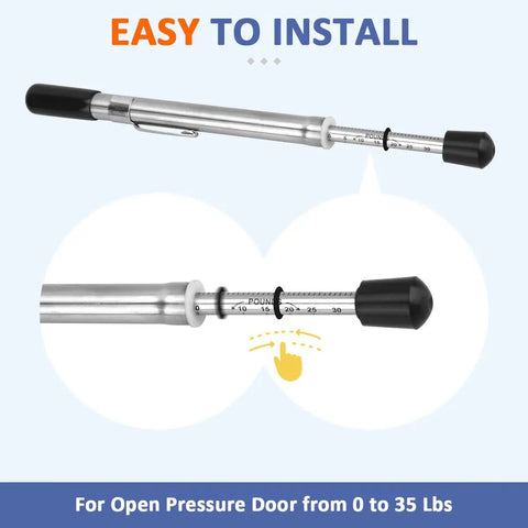Door Pressure Gauge 0-35 Lbs Push Pull With Plastic Protective Tube For Accurate Door Force Readings ADA Compliant