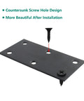 4 Pack Flat Straight Brace Brackets For Furniture Wood Shelves And Cabinets In Black Stainless Steel Mending Plate With Mounting Screws