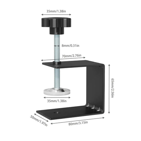 Heavy Duty C Clamps For Cabinet Installation Face Frame Alignment Tool With Built In Drill Hole Guide No Sweat Setup Woodworking Jig Total Game Changer For Fast Furniture Repair And Cabinet Mounting 2 Pack, showing dimensions and features.