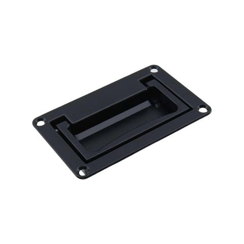 Recessed Flush Pull Handle With Mounting Screws In Black For Deck Hatch And Toolbox 3.74 By 2.36 Inch Zinc Alloy Rust Proof And Corrosion Resistant