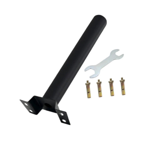 Beefy Solar Street Light Extension Mounting Arm For Outdoor Poles, Waterproof Yard Bracket, Heavy Duty Iron Pole Mount For Fence And Lighting, Black Finish, Easy Install And Durable For Long Lasting Illumination