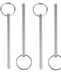 4 Pack Quick Release Pin Diameter 0.236 Inch Overall Length 4.7 Inch Usable Length 4.13 Inch Heavy Duty 316 Stainless Steel Bimini Top Pin