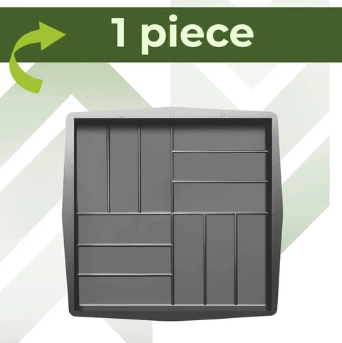 Plastic Concrete Molds Pathmaker Set For DIY Patio Paving Slabs Parquet Look Walkway Stones Mold Kit in black ABS mold