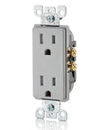 15 Amp Tamper-Resistant Duplex Electrical Wall Outlet Gray T5325-GY With Shuttered Contacts, durable heavy duty receptacle