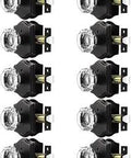 Octagonal Crystal Door Knobs 10 Pack With Dope Privacy Lock For Bedroom And Bathroom Doors, Oil Rubbed Bronze