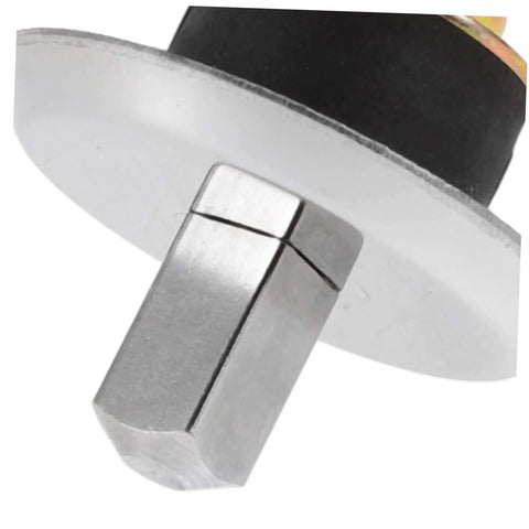 Close-up of stainless steel juicer drive coupling replacement part with durable design for most juicers, easy install, kitchen grade.