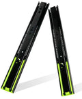 Soft Close Drawer Slides With No Fuss 3 Fold Full Extension Telescopic Rails And Damping Buffer, steel, 400mm, pair