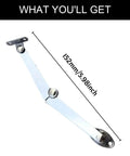 Heavy Duty Folding Lid Hinge With Mounting Screws For Cabinets And Wooden Boxes, 152mm size, iron material, left side view