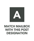 Image displaying 'A' to match Edson Medium Capacity Galvanized Steel Post Mount Mailbox With Built To Last Rust-Proof Build designation