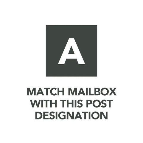 Image displaying 'A' to match Edson Medium Capacity Galvanized Steel Post Mount Mailbox With Built To Last Rust-Proof Build designation