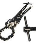 Heavy Duty Tailpipe Cutter Chain Plier For Exhaust Systems Carbon Steel Tool Built To Slice Copper Tubing And Steel Pipes Up To 90mm Fast And Clean Great For Auto Shops And DIY Muffler Projects, chain plier with T-handle
