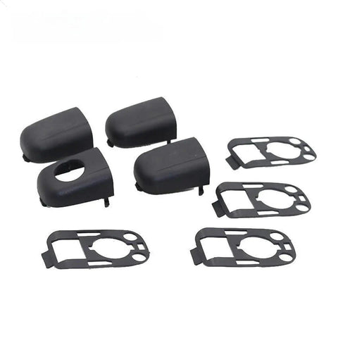 Upgrade Your Ride With This Super Cool Car Door Handle Ends Cap Trim Kit That Snaps Right On For Peop, 307 C2 And C3 Models To Make It Look Fresh With A Smooth Black Finish That Looks Lit. 8-piece black plastic set