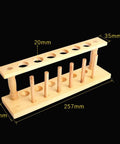 Six Hole Wooden Test Tube Rack With Six Drying Pins For Home Lab, School, And Classroom Use, Durable Wood Holder Fits Tubes