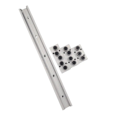 Pro Grade Dual Axis Linear Guide Rail With Built In Aluminum Roller Bearings 28mm SGR10 And SGB10 For Industrial Automation Smooth Precise Motion And Flexible Wheel Options, rail with 3 roller blocks