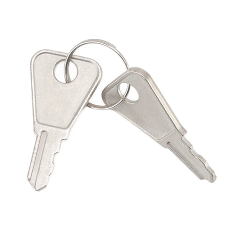 Set of two keys for Fridge Lock With No Drill Adhesive Install, Kidproof White ABS And Stainless Steel Refrigerator Lock
