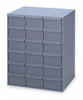 Gray Cold Rolled Steel Vertical Storage Cabinet With 18 Drawers For Small Parts Heavy Duty High Density Drawer System
