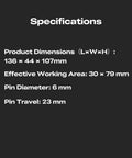 Specifications for Falcon Flexible Fixture for Laser Engraving, Fast Clamping Adjustable Pin Jig for Irregular Objects