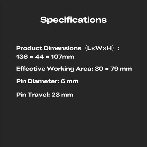 Specifications for Falcon Flexible Fixture for Laser Engraving, Fast Clamping Adjustable Pin Jig for Irregular Objects