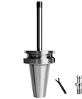 Heavy Duty Bt40 Er8 Collet Chuck Holder For CNC Machines with mini nut wrench and pull stud, showing alloy steel construction.