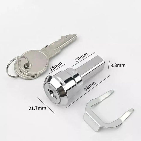Universal Stainless Toolbox Lock With 180 Degree Rotation For Cabinets And Drawers Built Tough Cylinder Lock Includes 2 Keys And 1 Fastening Tab Fits Most Toolboxes And Cabinets. stainless cylinder lock with keys and fastening tab, 44mm body