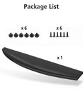 Package contents of Rear Tailgate Molding Cap Spoiler For Dodge Ram 1500 2500 3500 2009 To 2018, screws and cap shown