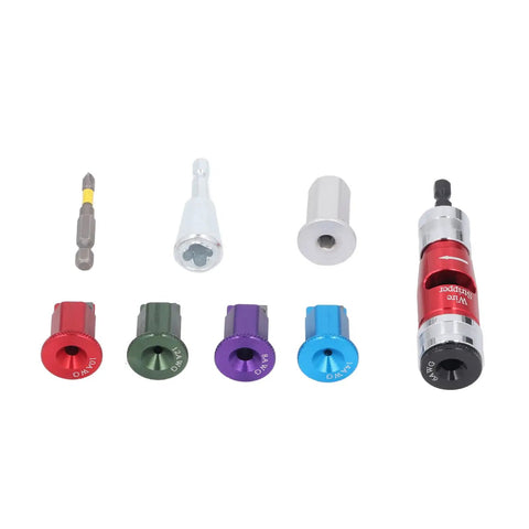 Fabater Premium Electric Wire Stripper For 6-14 Awg Solid Hard Cable. Aluminum alloy drill bit tool set with multiple attachments.