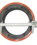 Heavy Duty Drive Wheel 1115-220000-A0 Replacement For Big Joe Electric Pallet Jack E25 E30 EZ30 P33 S22, shown with caliper