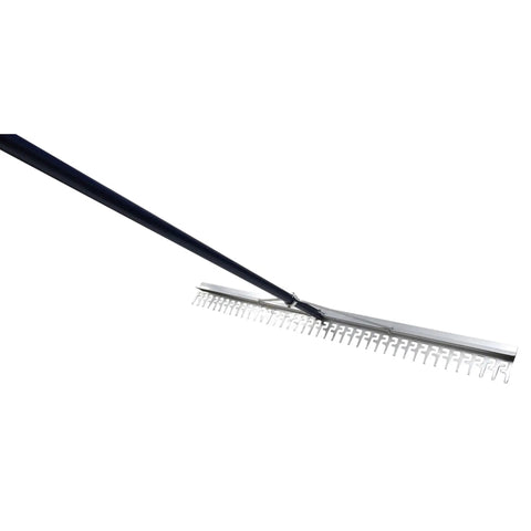48 Inch Screening Rake With 66 Inch Handle For Beach And Lawn Care Heavy Duty Commercial Grade Debris Trapping Teeth That Leave Grass And Sand Behind Grading Edge Two Year Warranty