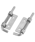 Rotating Concealed Hinges Door Fittings 1 Pair Stainless Steel Spring Barrel Bolt Latch Hinge For Industrial Cabinets 53 x 18mm