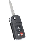 Key Fob Remote Replacement For Mazda MX 5 Miata Mazda 3 And Mazda 6 2006-2015 With Pre Installed Battery top view