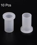 Heavy Duty Nylon Flange Bushings Engineered For Kickass Load Handling And Smooth Sliding Motion Maintenance Free Flanged Sleeve Bearings shown in a set of 10.