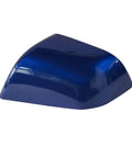 Fresh Blue Driver Side Mirror Lower Cover Trim For Tesla Model 3 Left Exterior Rearview Base Cap Aftermarket Auto Parts Dope Finish Tight Fit Smooth Ride Glow, angled view of glossy blue plastic trim.