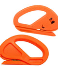 Two orange multi tool wrapping paper cutter and vinyl film cutter with sharp carbon fiber utility knife for window tint car wrap.