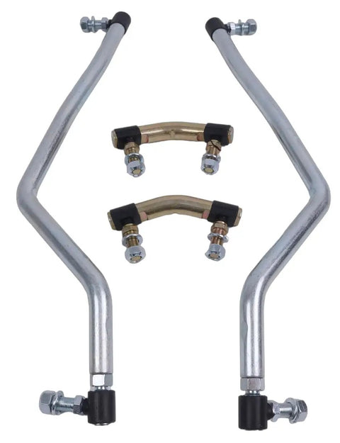 Adjustable Steering Drag Link Set LH And RH With 2 Tie Rod Pivot Links Fits Husqvarna Jonsered Craftsman AYP Poulan Pro Yard Tractors And Mowers Built Tough Durable Steel Construction Easy Install Model Numbers 583513301 583513401 583513501, steel steering links shown