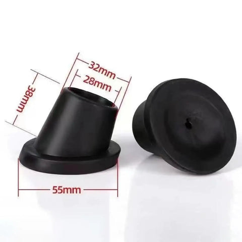 Heavy Duty Chair Leg Caps 4 Pack Rubber Feet Pads With Anti Slip Slope Tips For Commode Chair And Home Use 28mm Durable Protectors