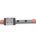 MGN9C Linear Guide Rail Miniature Slide for miniaturized equipment with bearing steel block, 1.86kN load capacity, 100mm travel.