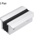 Rock Solid Magnetic Vise Jaws With Grippy Rubber Pads For Dead Tight Clamping On 3 Inch Bench Vises, silver aluminum jaws.