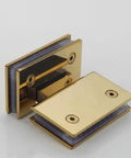 Stainless Steel Glass Fixed Clamp for 8 to 12mm Glass Thickness Bathroom Hinge Mount in gold finish