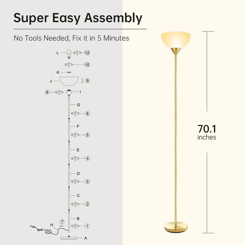 Floor Lamp With Purple Lampshade, Black Tall Standing Lamp, 58 Inch Height, Dimmable Bright Light From 5 to 100 Percent, Touch Control And On And Off Foot Pedal, Dope For Living Room Bedroom Kids Room Office Decor