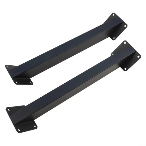Heavy Duty Two Pack 45 Degree Angle Support Brackets for Pergola Gazebo Deck Patio DIY Wood Structures with Screws Black Steel Connector Kit for Outdoor Projects